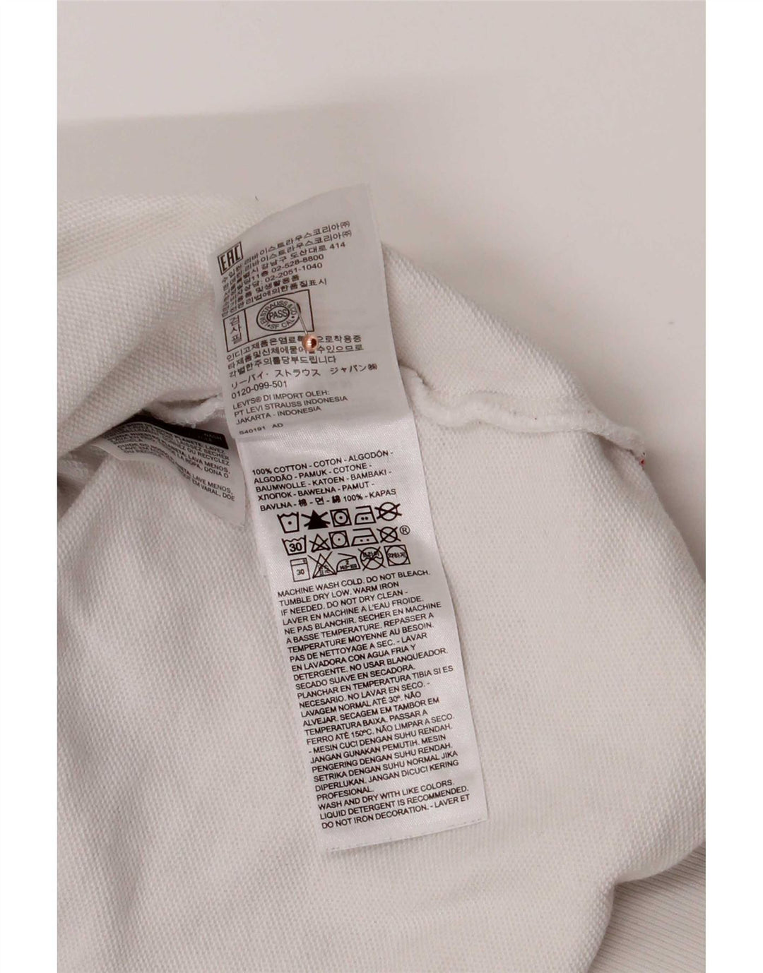 Maglione con cappuccio grafico da uomo Levi's piccolo in cotone bianco