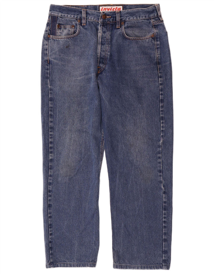 Jeans dritti da uomo Invicta W33 L27 cotone blu
