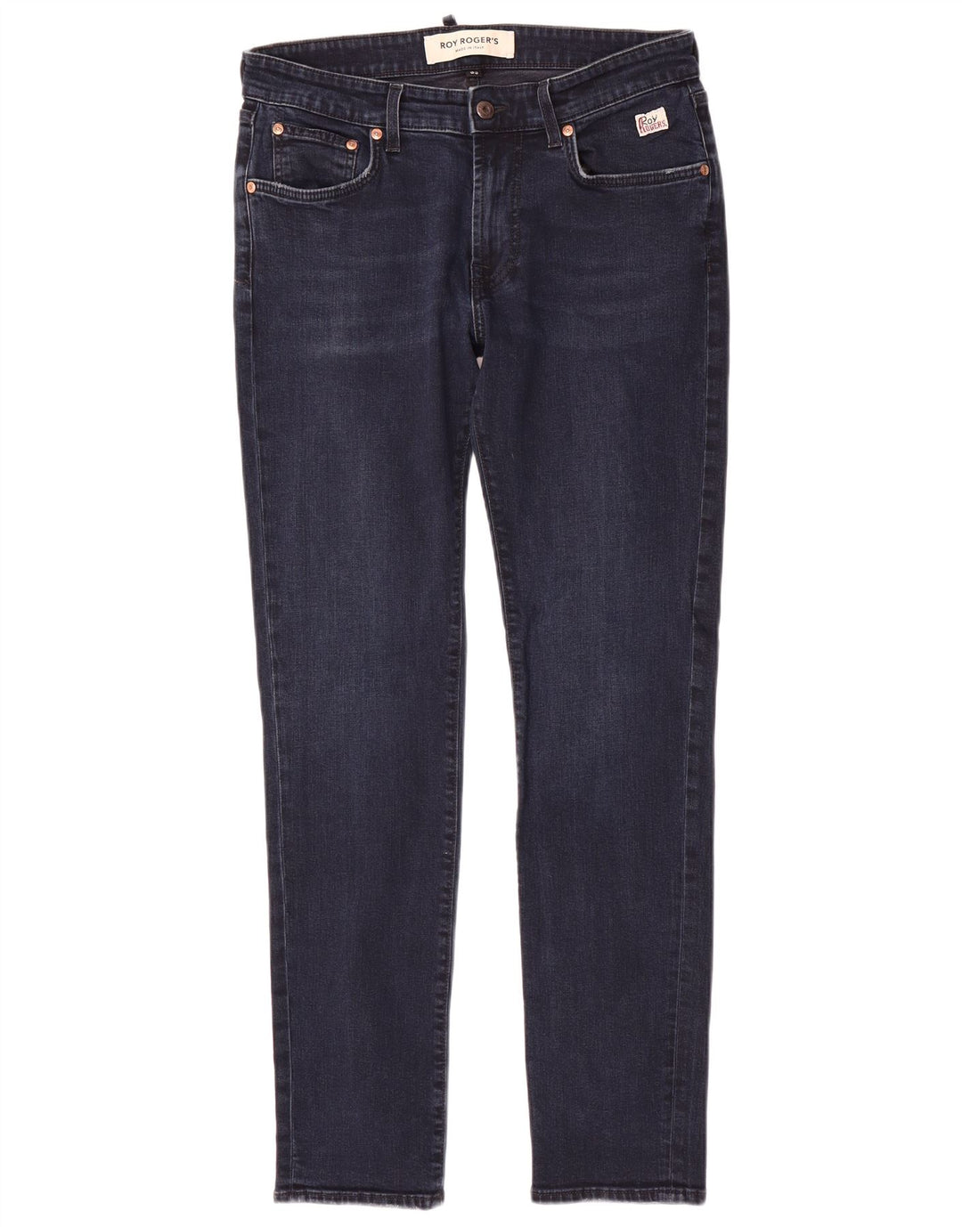 Jeans slim da donna Roy Rogers W33 L31 cotone blu navy