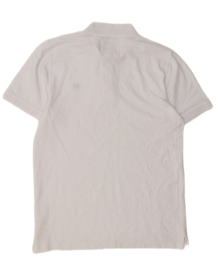Crew Clothing Polo da uomo grande in cotone bianco