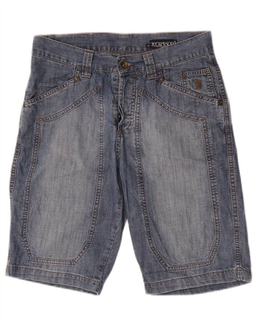Pantaloncini di jeans da uomo Jeckerson W30 cotone blu medio
