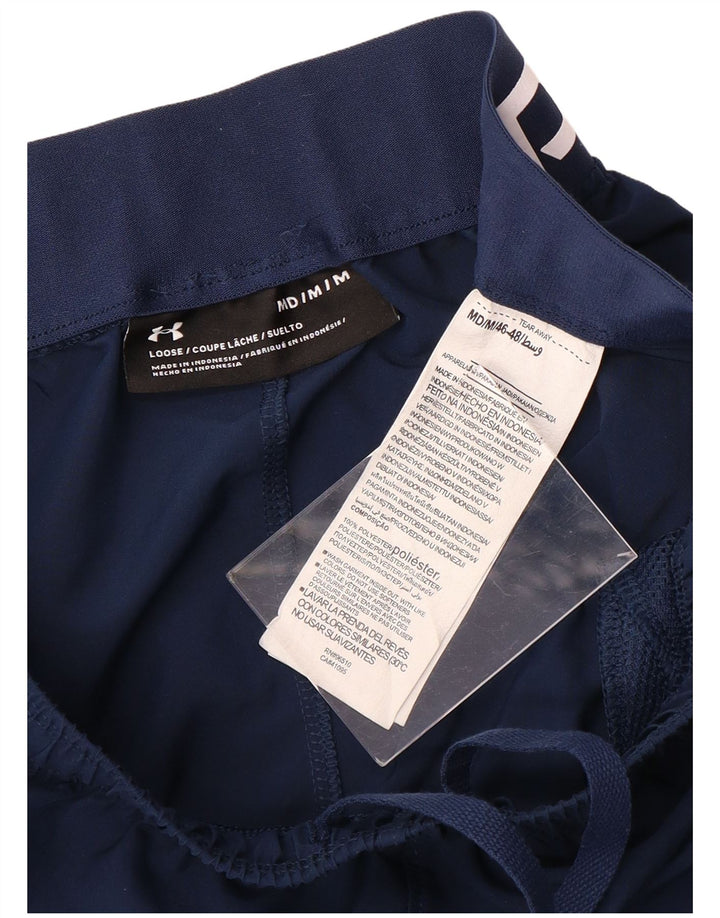 Pantaloncini sportivi grafici da uomo Under Armour medio poliestere blu navy