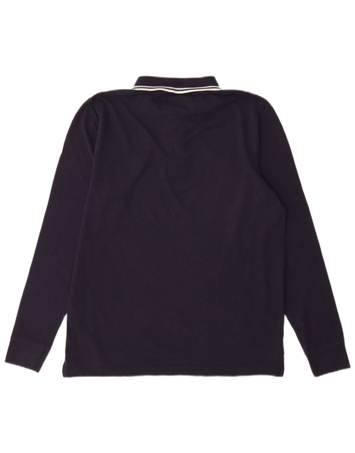 Polo da uomo a maniche lunghe vestibilità regolare Pierre Cardin blu navy medio