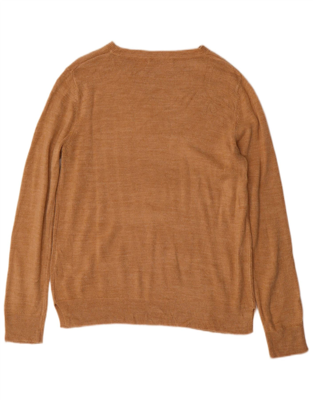 MARKS & SPENCER Maglione da donna con scollo a barca UK 12 Acrilico marrone medio