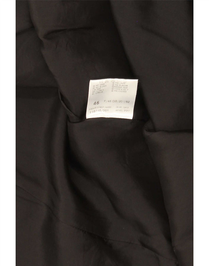 Giacca blazer vintage da donna con motivo astratto UK 20 2XL mimetica nera