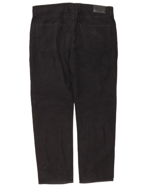 Pantaloni casual vestibilità regolare da uomo Marks & Spencer W36 L31 cotone nero