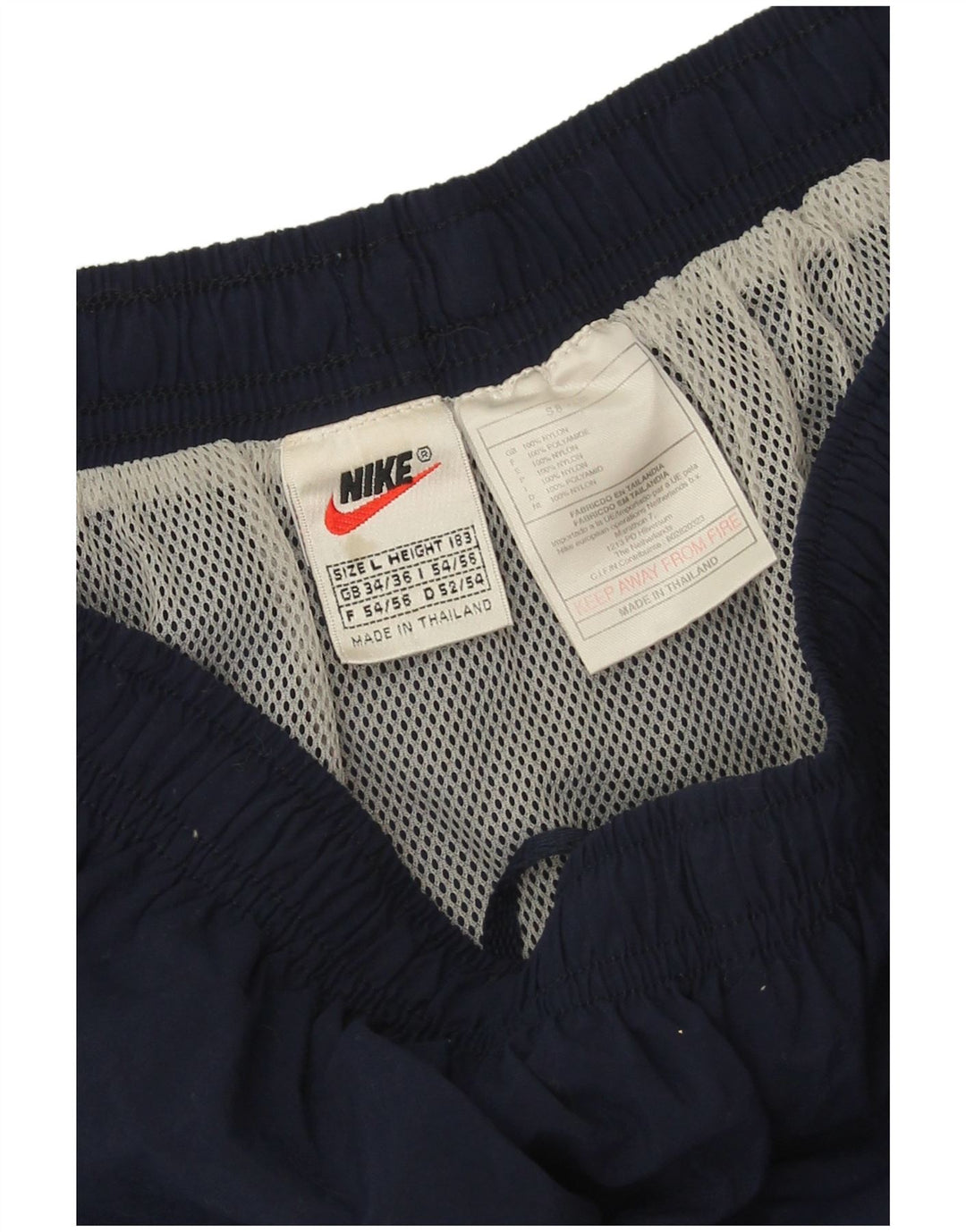 Pantaloncini sportivi Nike da uomo con grafica, grandi, in nylon blu navy