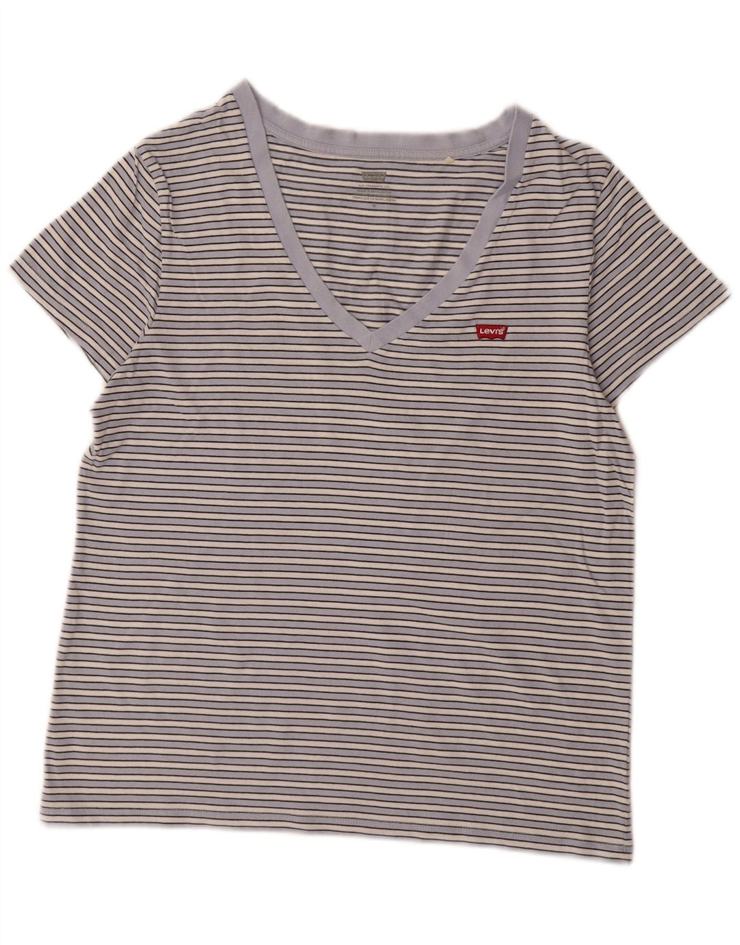T-shirt da donna Levi's Top UK 12 a righe blu medio
