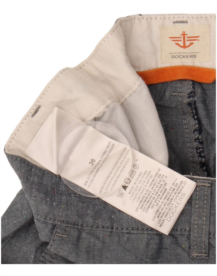 DOCKERS Pantaloncini cargo da uomo W36 Large in cotone blu navy