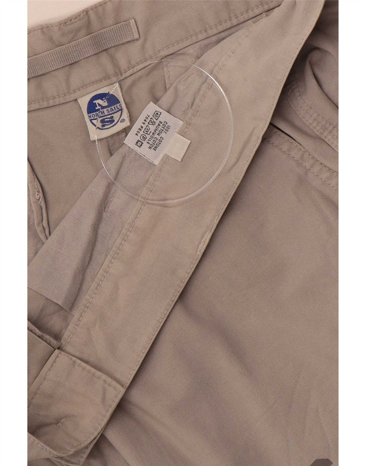 Pantaloncini cargo grafici da uomo North Sails grandi W36 in cotone grigio