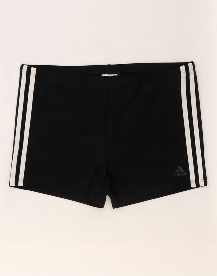 Pantaloncini da bagno da uomo Adidas medi neri in poliestere