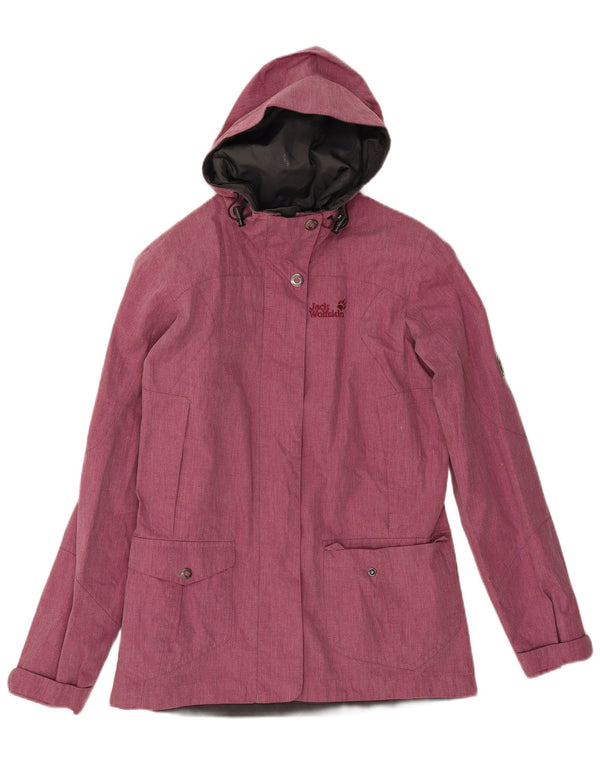 Giacca a vento con cappuccio da donna Jack Wolfskin UK 10 Small Pink Poliestere