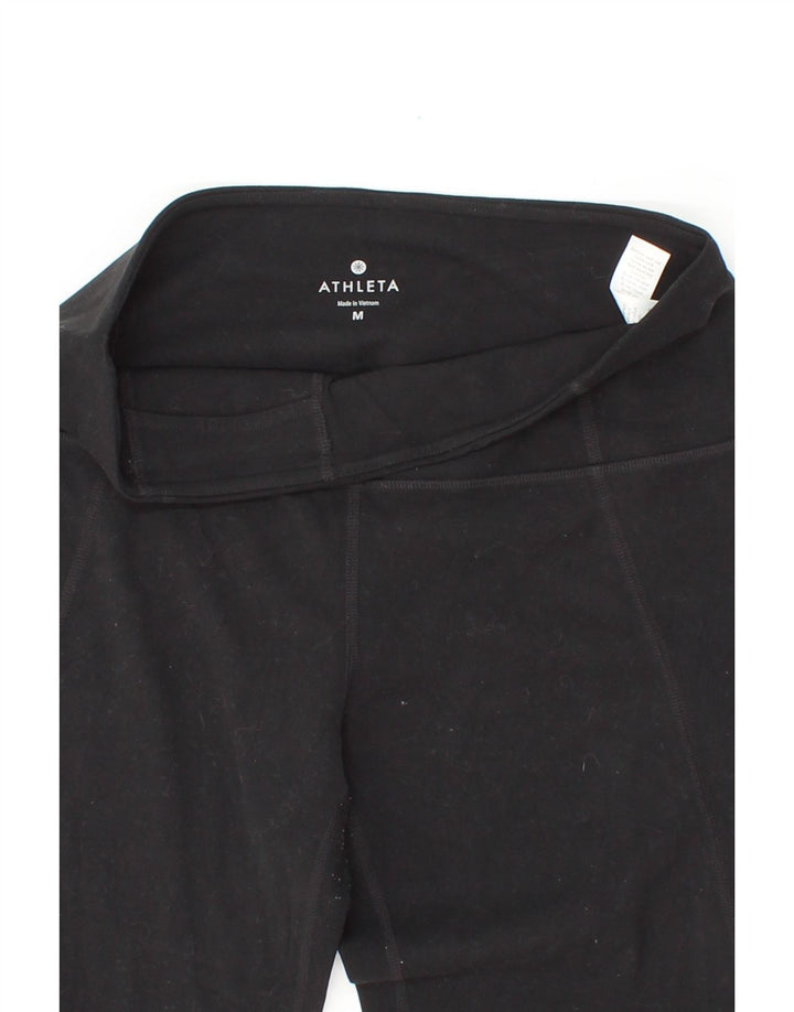 ATHLETA Womens Capri Leggings UK 14 Medium Black Colourblock Nylon Vintage Athleta and Second-Hand Athleta from Messina Hembry 