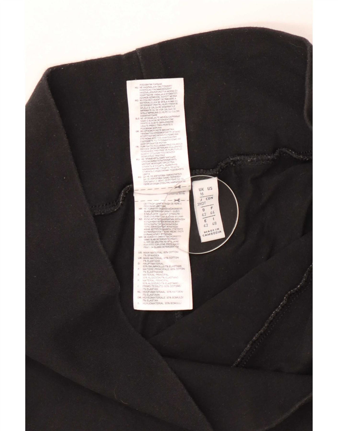 Leggings grafici da donna Adidas UK 16 grande cotone nero
