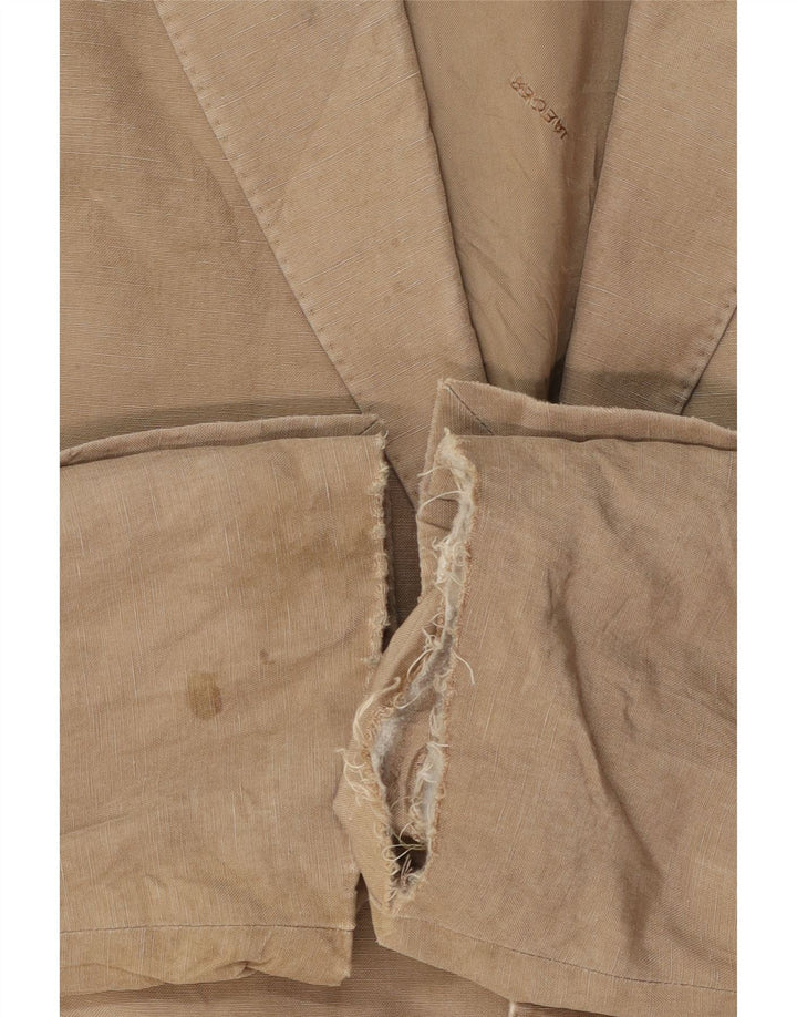 Giacca blazer da uomo a 2 bottoni Jaeger UK 40 grande seta beige