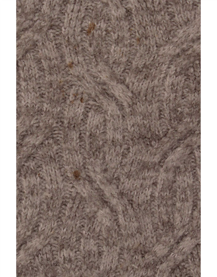 Maglione maglione oversize da donna Marks & Spencer con collo alto UK 10 piccolo grigio