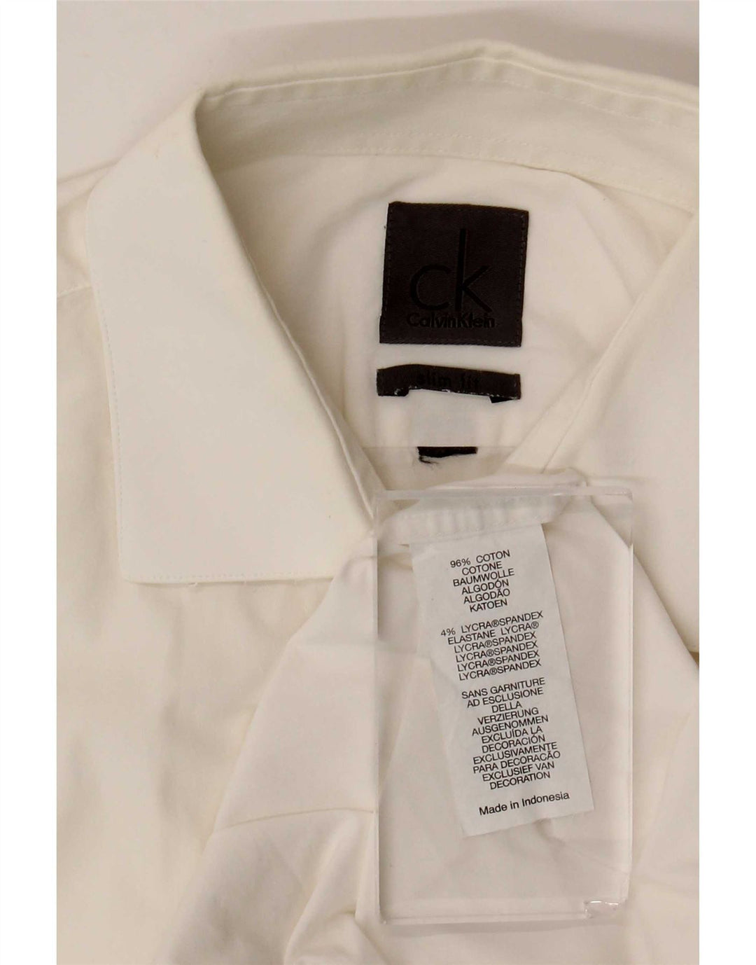 Camicia a maniche corte da uomo Calvin Klein in cotone bianco medio
