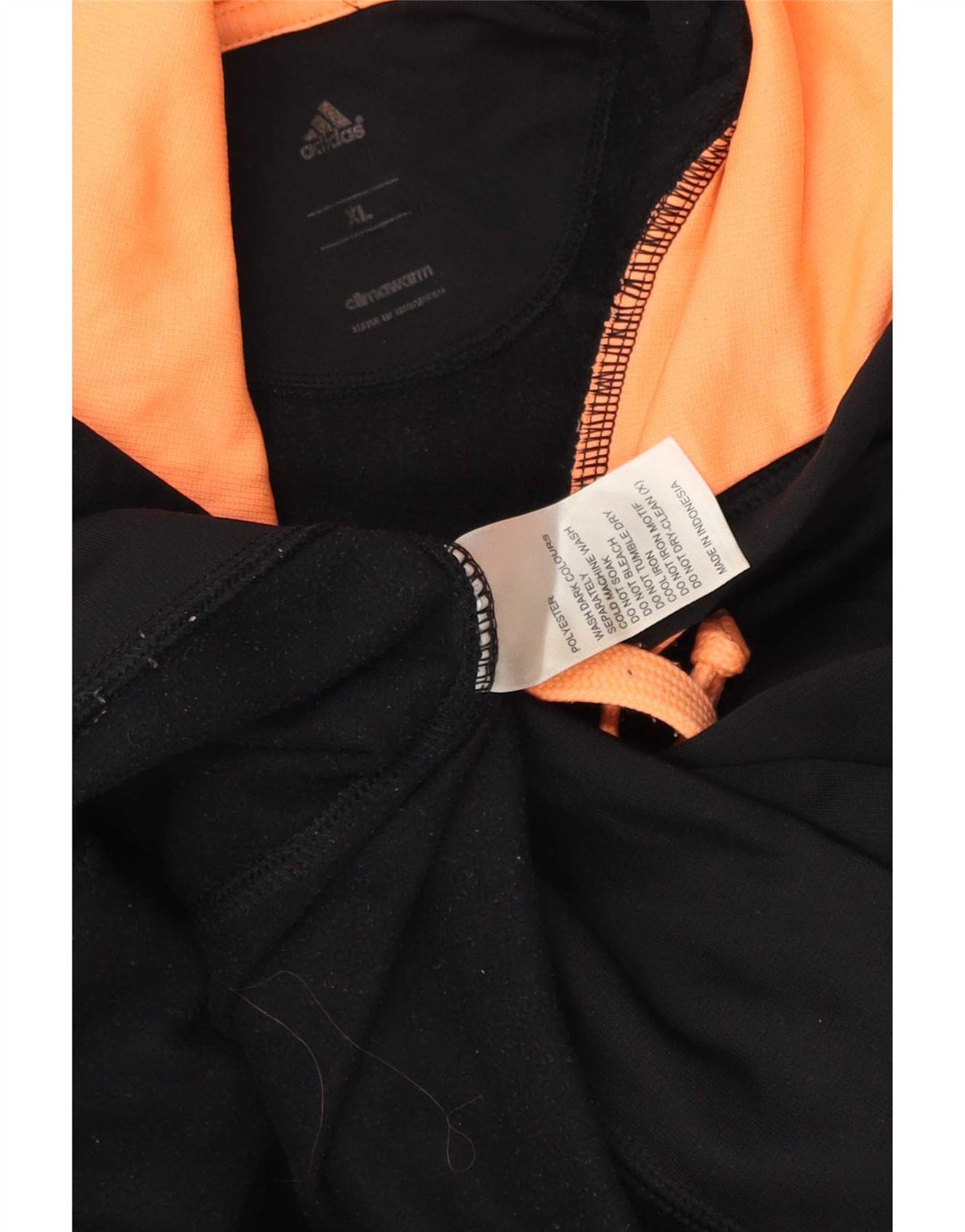 Felpa con cappuccio da uomo Adidas XL nera in poliestere