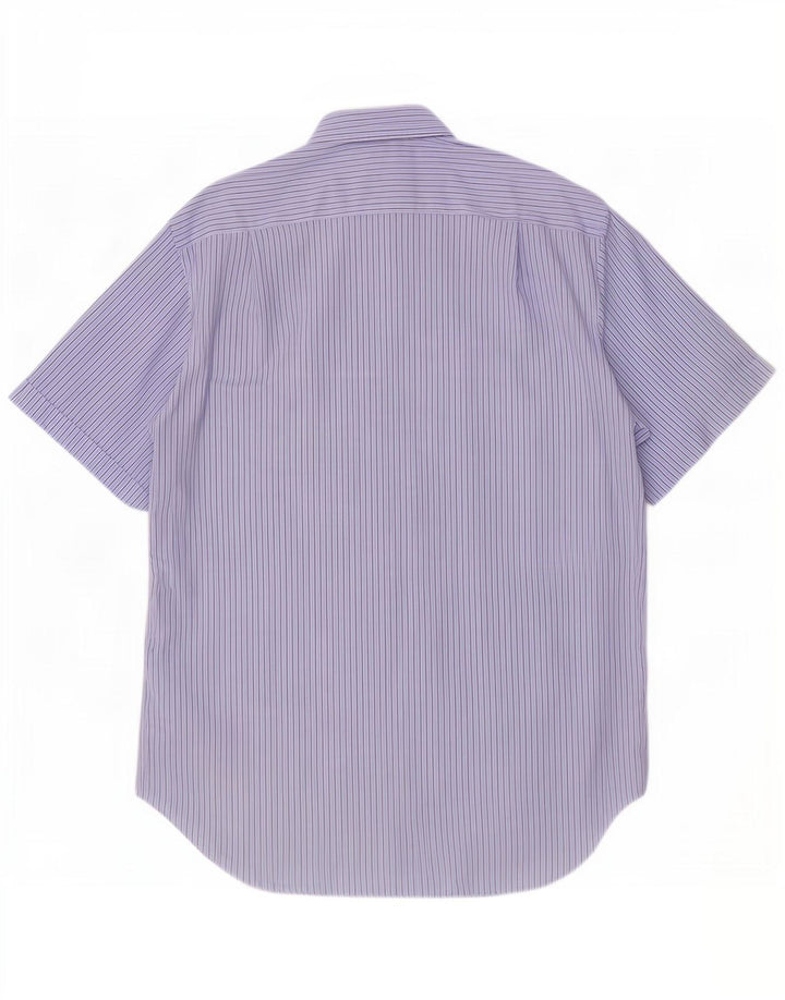 Camicia a maniche corte da uomo Marks & Spencer taglia 16 41 grande gessato blu