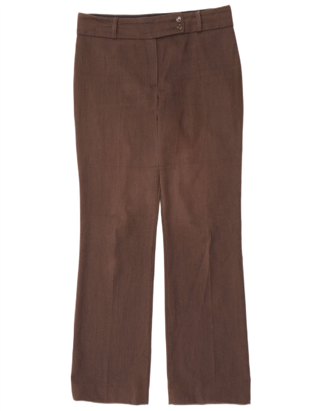 Pantaloni da abito bootcut da donna Marks & Spencer UK 10 Small W32 L31 Marrone
