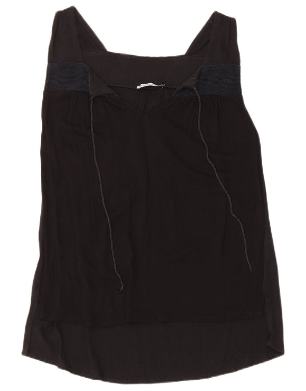 Top tunica senza maniche da donna Zara UK 12 medio nero