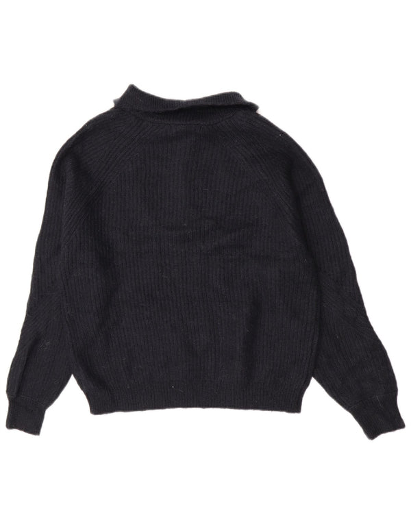 Maglione da donna Marks & Spencer con zip e collo UK 14 medio blu navy