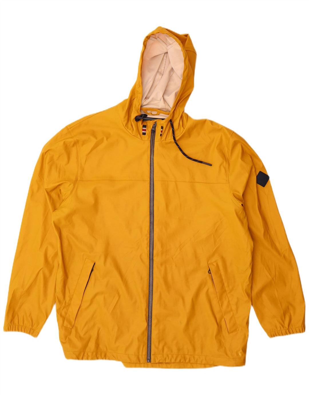 Giacca antipioggia da uomo con cappuccio Joules UK 42 XL gialla