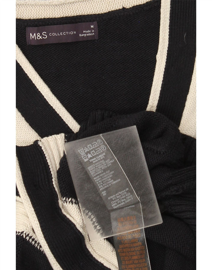 Maglione cardigan da donna Marks & Spencer UK 14 Blocco colore blu navy medio