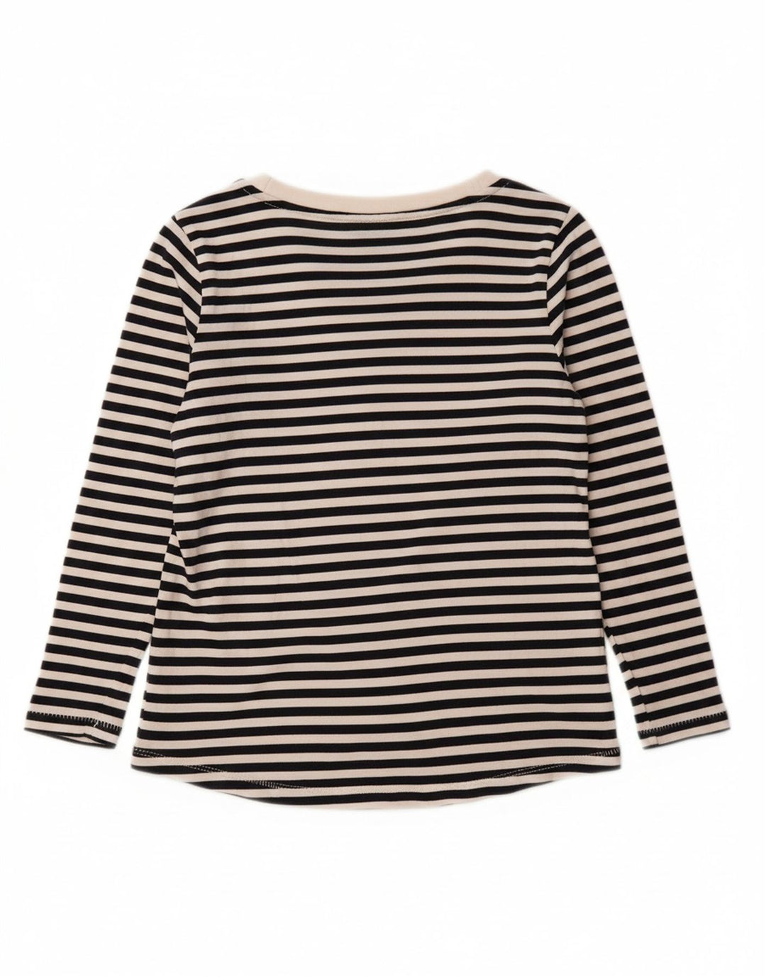 ZARA Womens Graphic Top 3/4 Sleeve UK 10 Small Black Striped