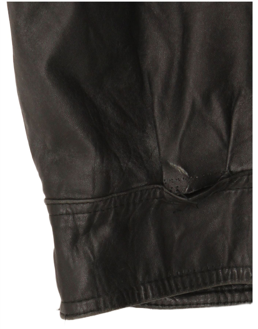 Giacca in pelle vintage da uomo UK 42 XL in pelle nera