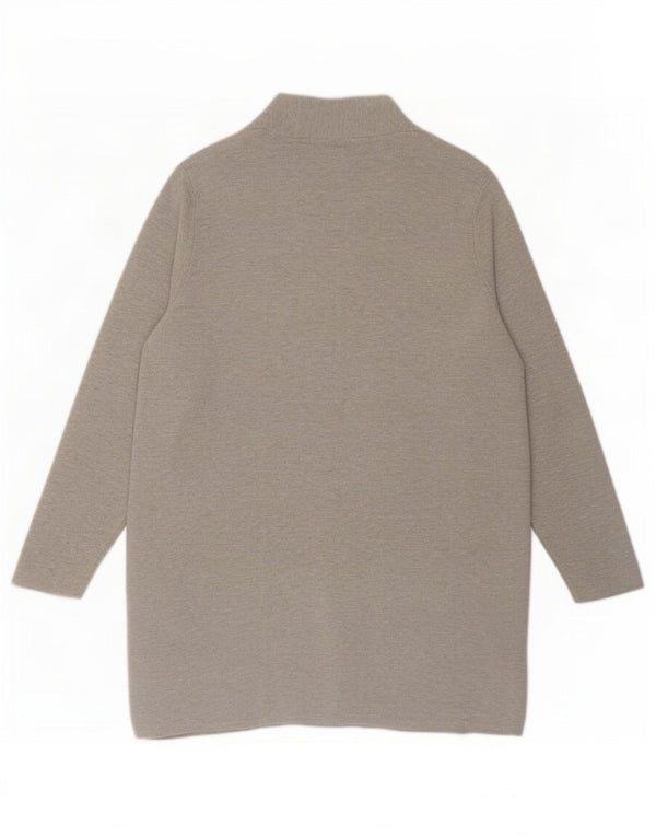 Maglione cardigan aperto lungo da donna John Lewis UK 16 grande poliestere grigio