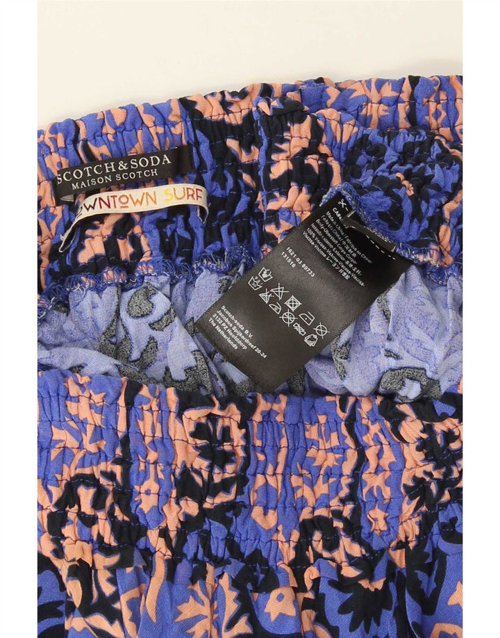 Gonna a strati da donna Scotch & Soda W30 viscosa Paisley blu medio