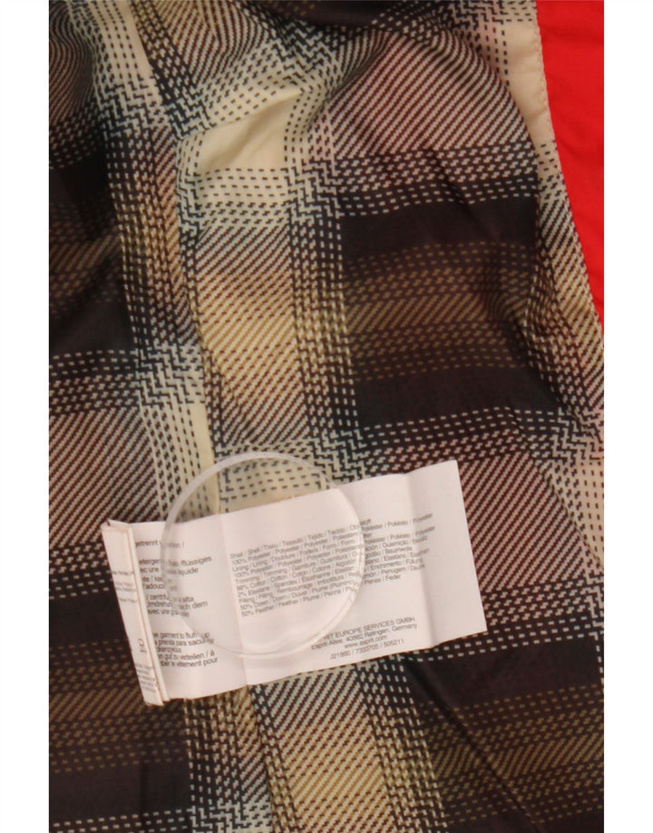 Cappotto imbottito con cappuccio da donna Esprit UK 10 piccolo poliestere rosso