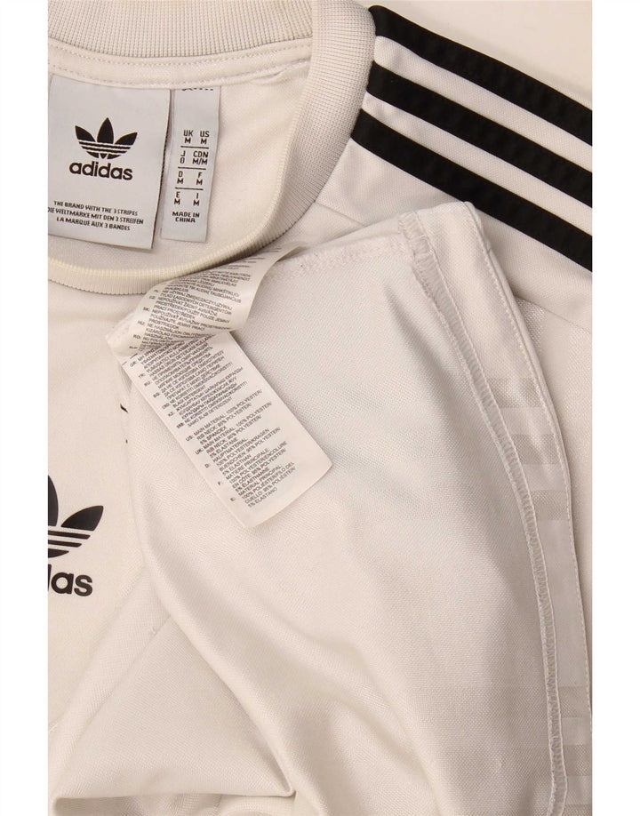 T-shirt da uomo Adidas Top in poliestere bianco medio