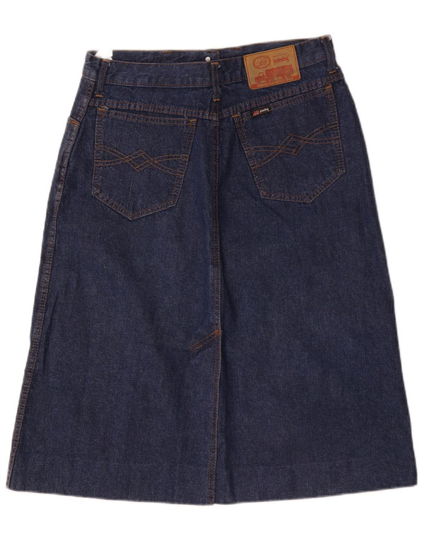 Gonna di jeans vintage da donna W30 blu navy medio