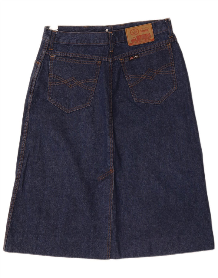 Gonna di jeans vintage da donna W30 blu navy medio