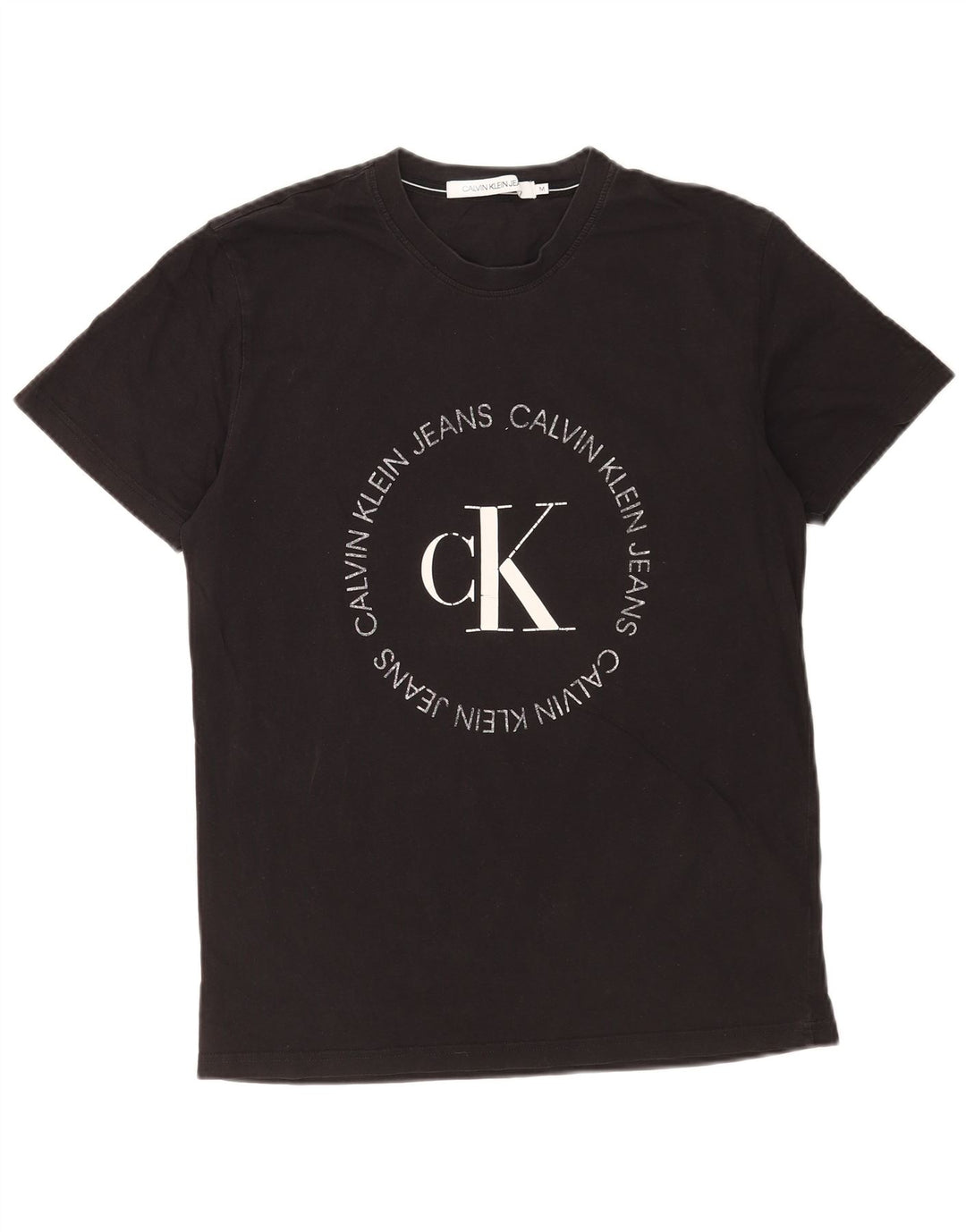Maglietta grafica da uomo Calvin Klein Jeans Top in cotone nero medio