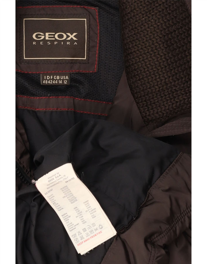 Giacca imbottita da donna Geox UK 14 Large Marrone Poliestere