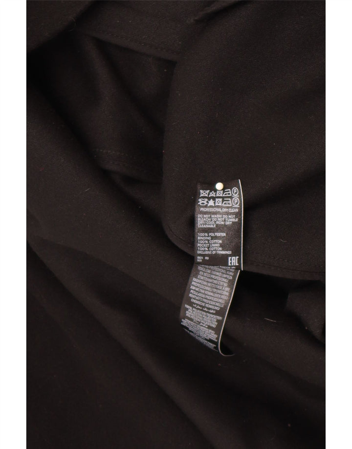 Soprabito da donna Marks & Spencer con cravatta frontale con cappuccio UK 18 XL poliestere nero