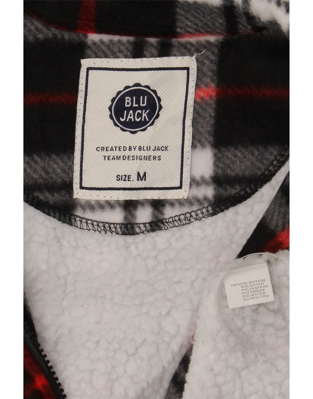 Camicia vintage in flanella da boscaiolo Sherpa da uomo in poliestere scozzese medio nero