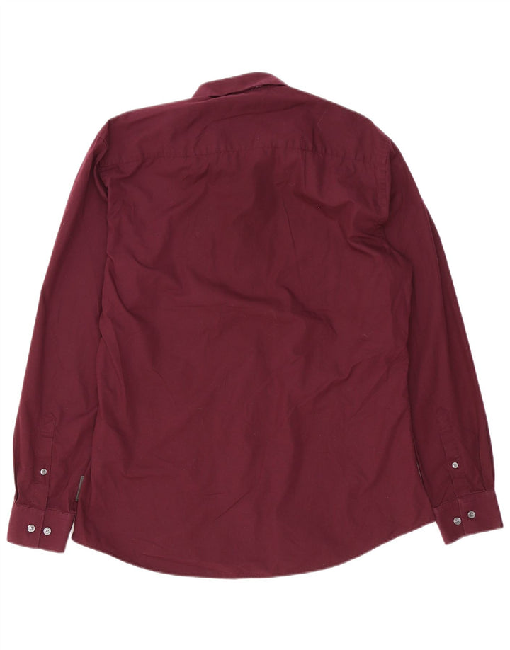 Camicia da uomo French Connection grande in cotone bordeaux