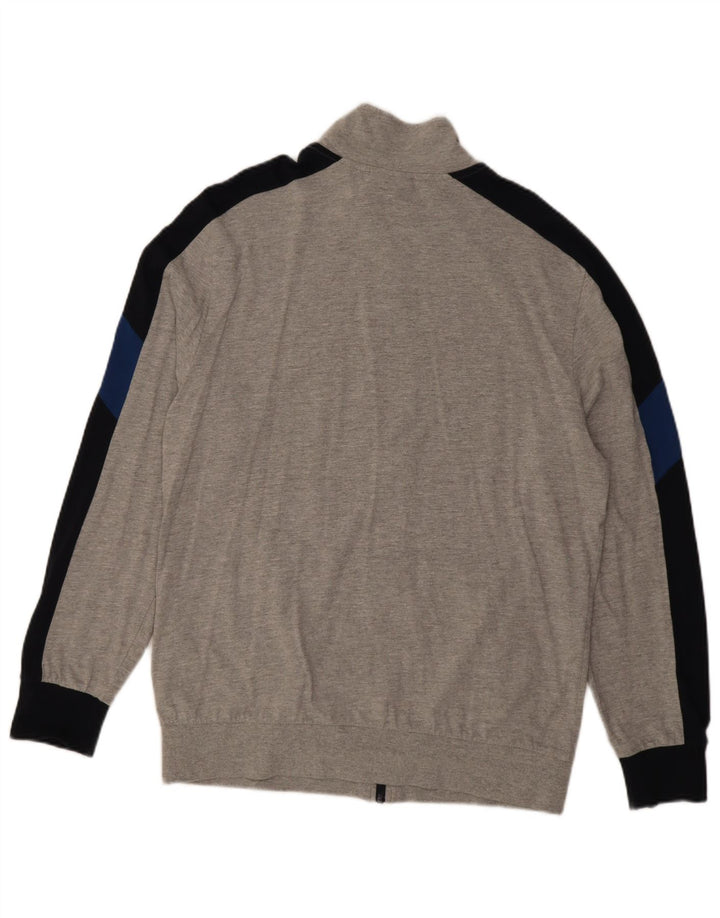 Giacca da tuta da uomo Lotto XL in cotone color block grigio