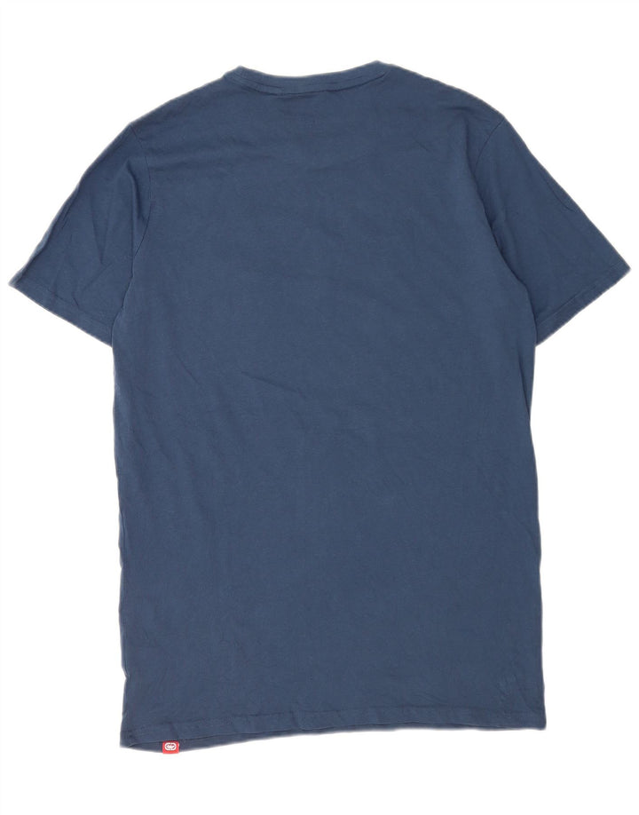 T-shirt grafica da uomo Ecko Unltd Top Large in cotone blu navy