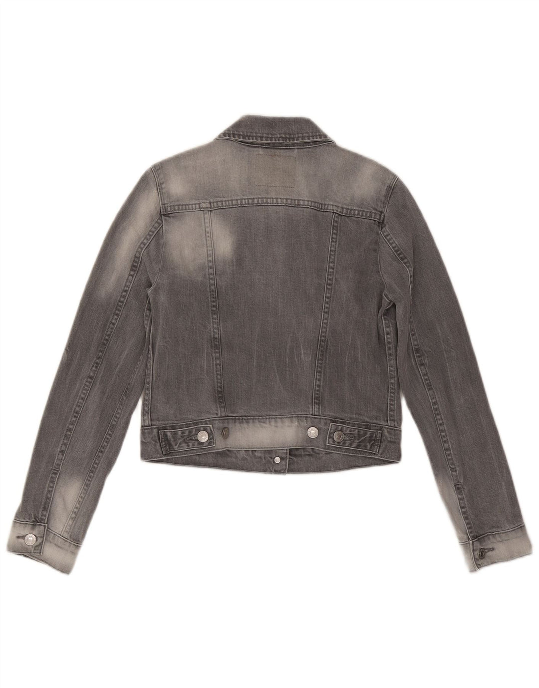 Giacca in denim corta da donna LEVI'S UK 10 piccola in cotone grigio