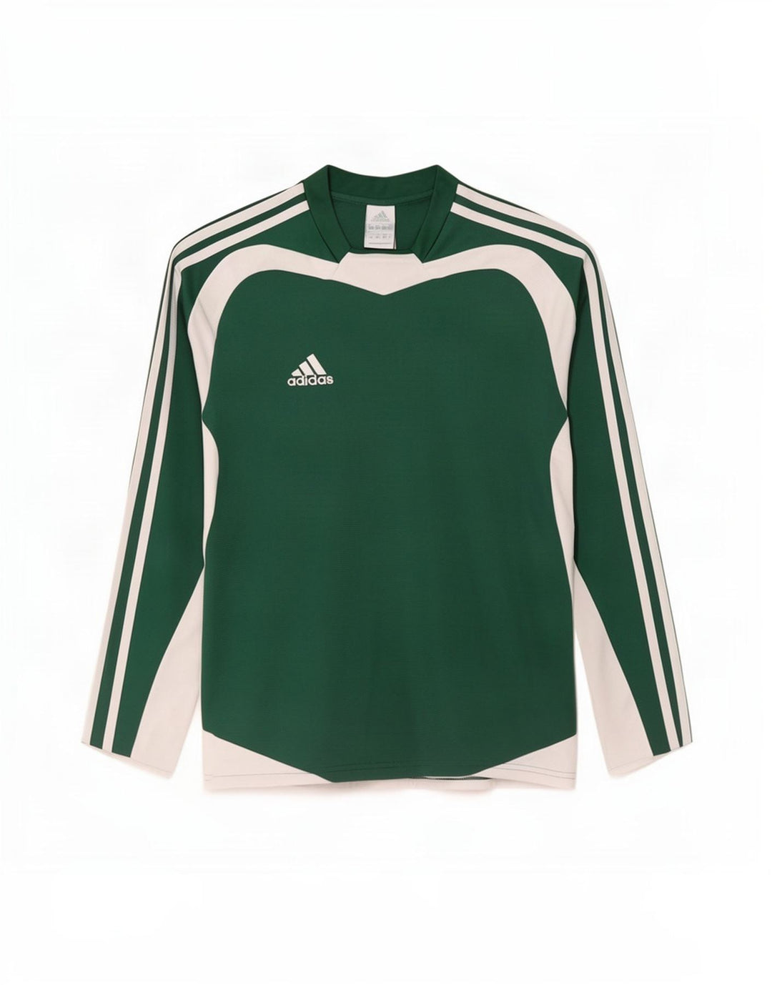 Adidas Uomo Climalite Top Manica Lunga Piccolo Verde Colourblock Poliestere