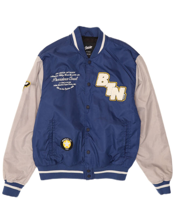 Giacca Pull & Bear da uomo Boston Varsity UK 38 Colorblock blu medio
