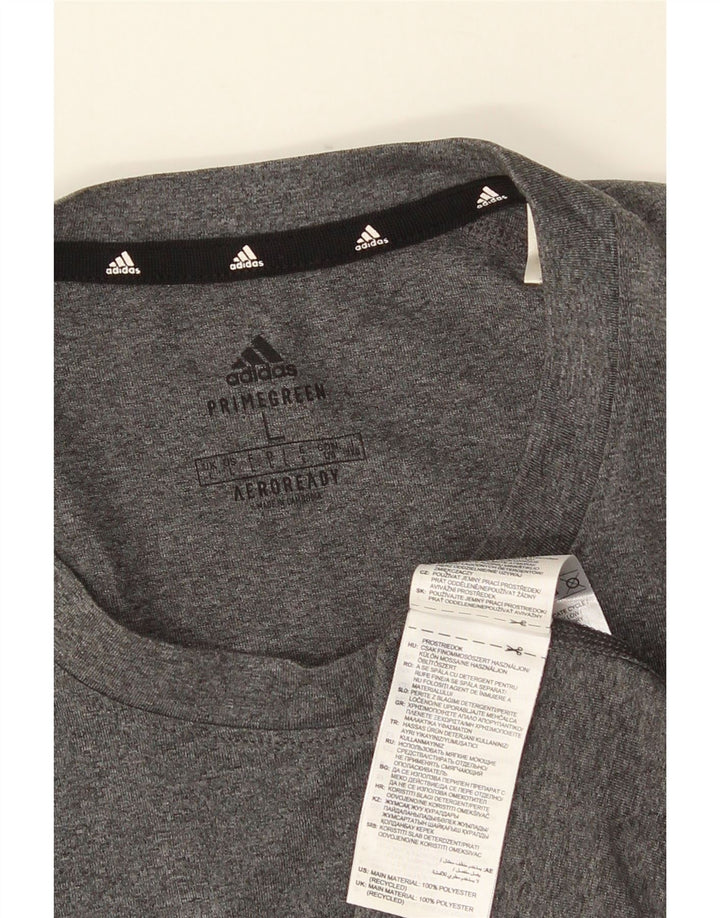 T-shirt ADIDAS da uomo Aeroready, grande, in poliestere grigio