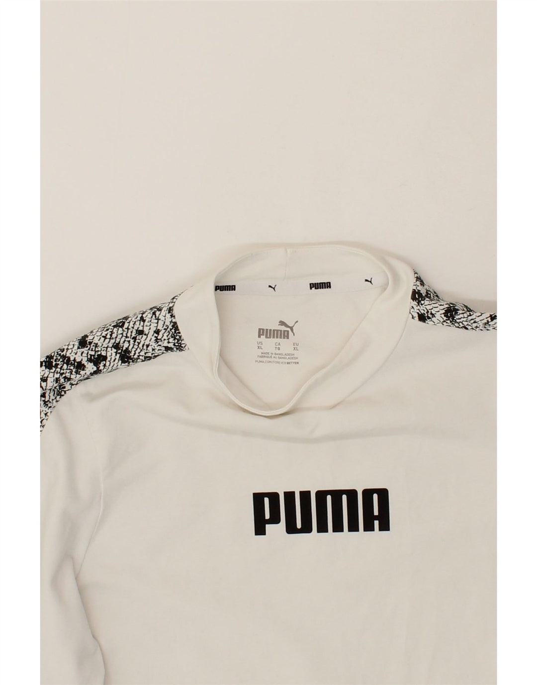 PUMA Girls Graphic Crop Top 13-14 Years XL White Vintage Puma and Second-Hand Puma from Messina Hembry 
