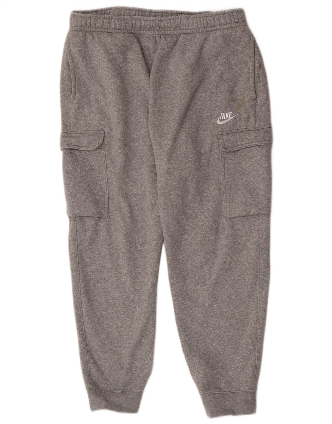 Pantaloni della tuta cargo Nike da uomo, pantaloni da jogging, grandi, in cotone grigio