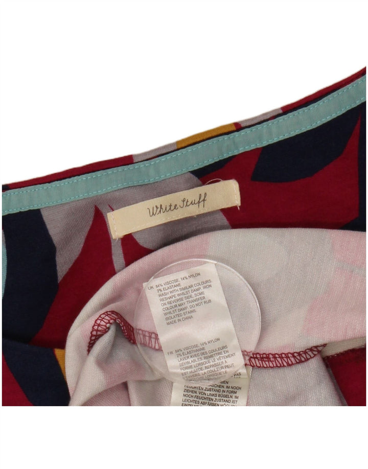 WHITE STUFF Abito tubino da donna con maniche a 3/4 UK 12 Rosa medio floreale